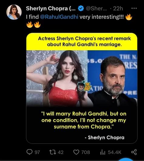 Sherlyn Chopra Expresses Willingness to Marry Rahul Gandhi,。